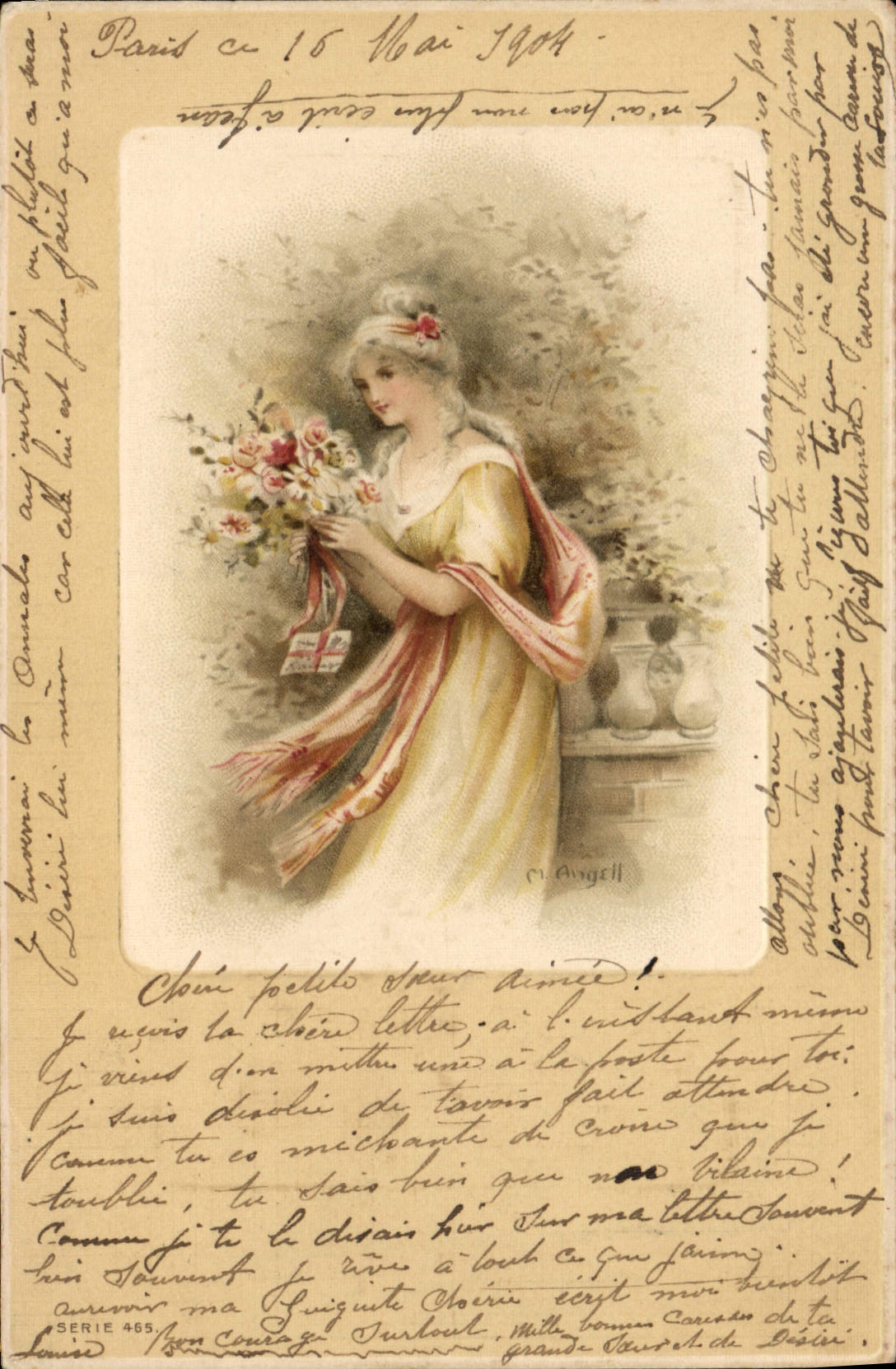 CPA Fantaisie Illustrateur Femme