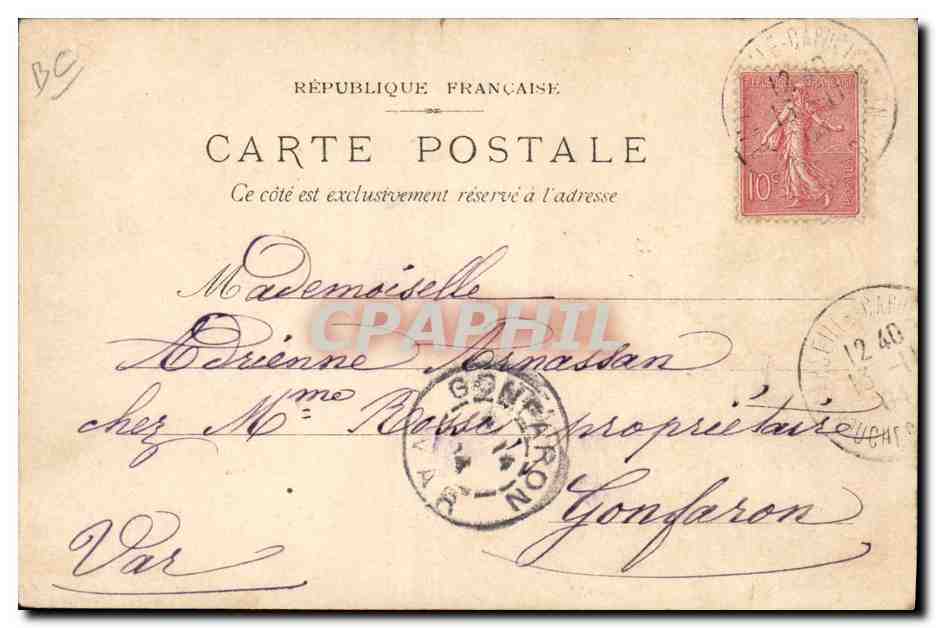 CPA Fantaisie Illustrateur Hiver a Nice Femme Eventail — Rückseite