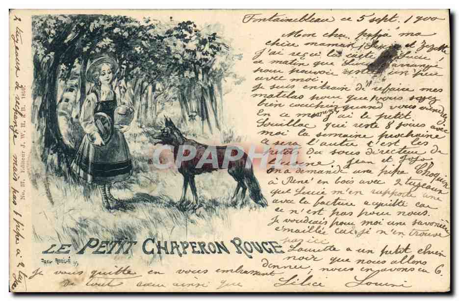 CPA Fantaisie Illustrateur Le Petit Chaperon Rouge Loup Jack Abeille