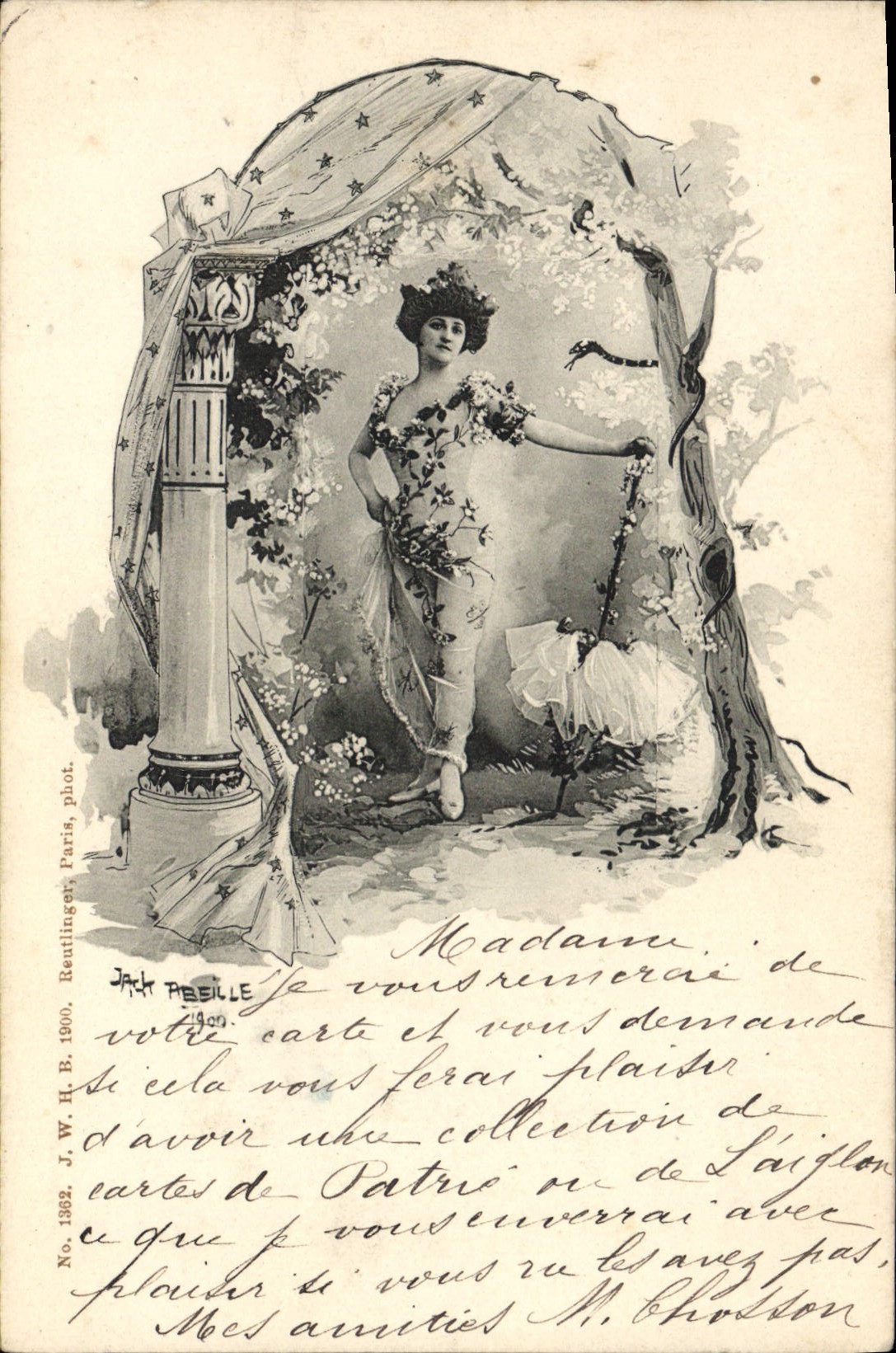 CPA Fantaisie Illustrateur Femme Jack Abeille