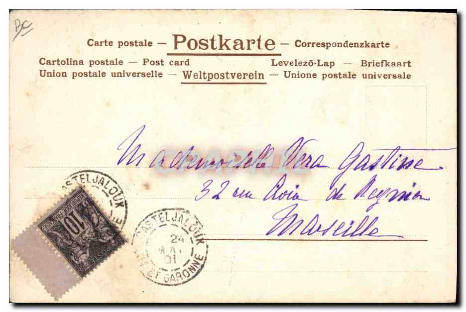CPA Fantaisie Illustrateur Femme Jack Abeille — Rückseite