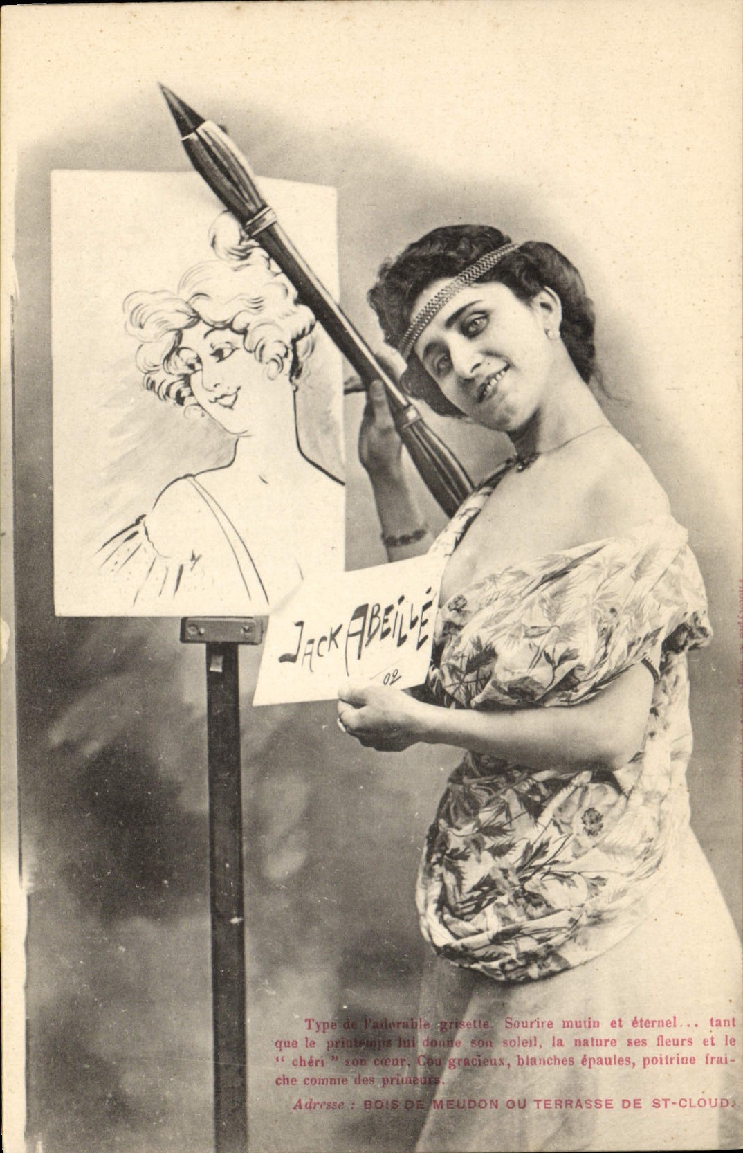 CPA Fantaisie Illustrateur Femme Jack Abeille 