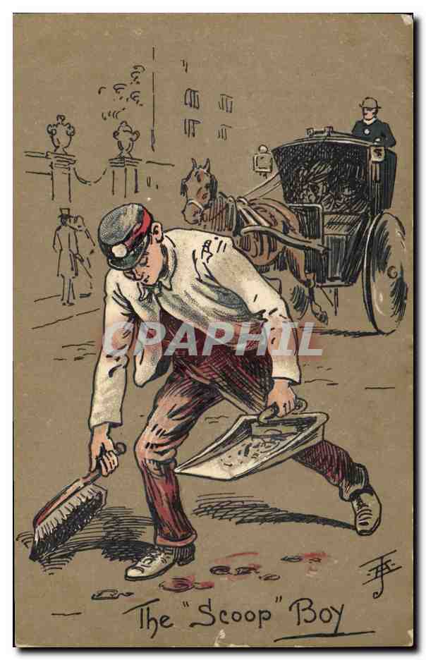 CPA Fantaisie Illustrateur The scoop boy