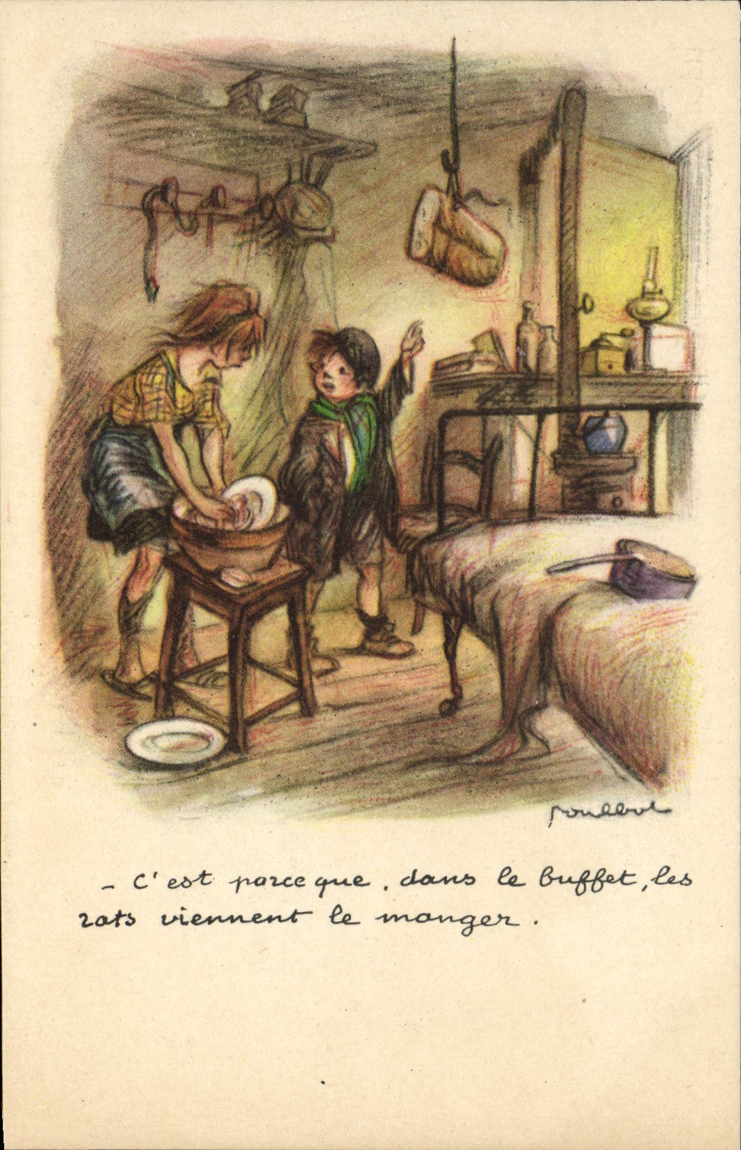 CPA Fantaisie Illustrateur Poulbot 