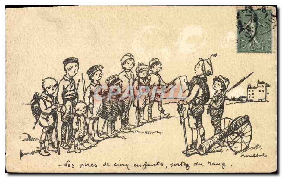 CPA Fantaisie Illustrateur Poulbot Militaria
