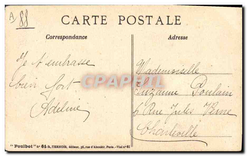 CPA Fantaisie Illustrateur Poulbot Militaria — Verso