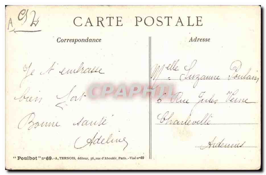 CPA Fantaisie Illustrateur Poulbot  — Verso