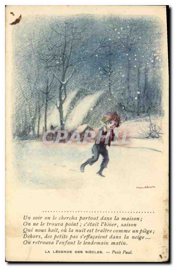 CPA Fantaisie Illustrateur Poulbot Victor Hugo La legende des siecles Petit Paul