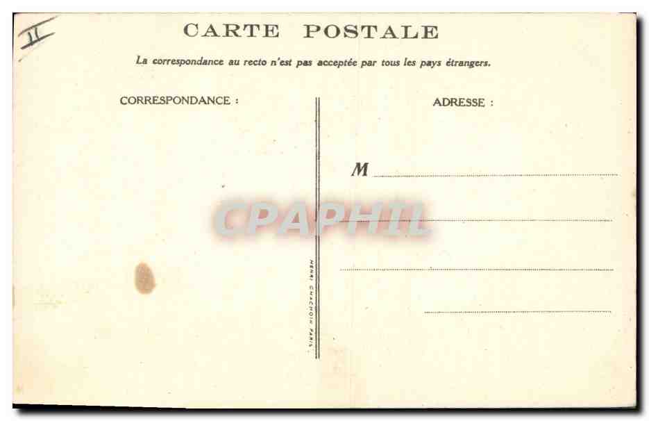 CPA Fantaisie Illustrateur Poulbot Victor Hugo Les Miserables Gavroche Napoleon Elephant — Verso