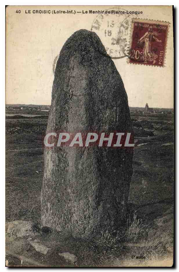 CPA Dolmen Menhir Le Croisic Le menhir de Pierre longue 