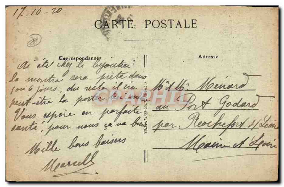 CPA Dolmen Menhir Le Croisic Le menhir de Pierre longue  — Verso