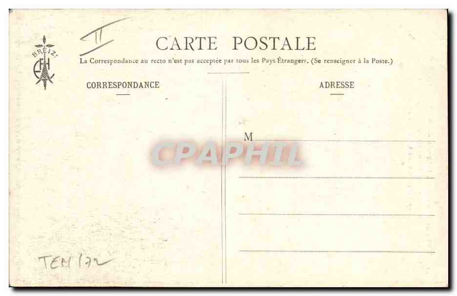 CPA Dolmen Menhir de Lan ar Justiz pres lannion  — Rückseite