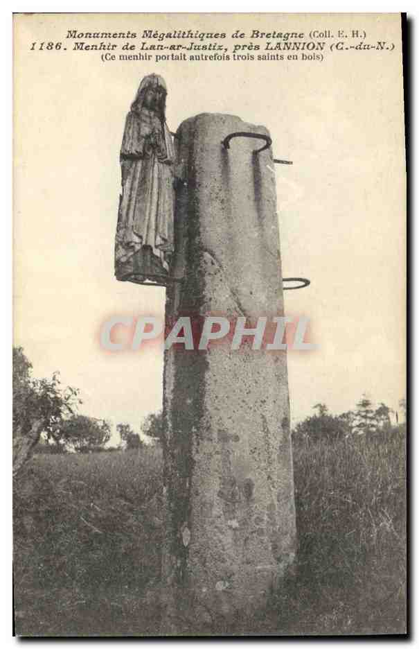 CPA Dolmen Menhir de Lan ar Justiz pres Lannion 