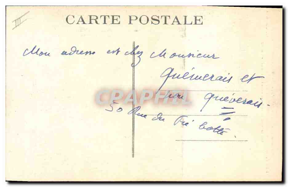 CPA Dolmen Menhir de Lan ar Justiz pres Lannion  — Verso