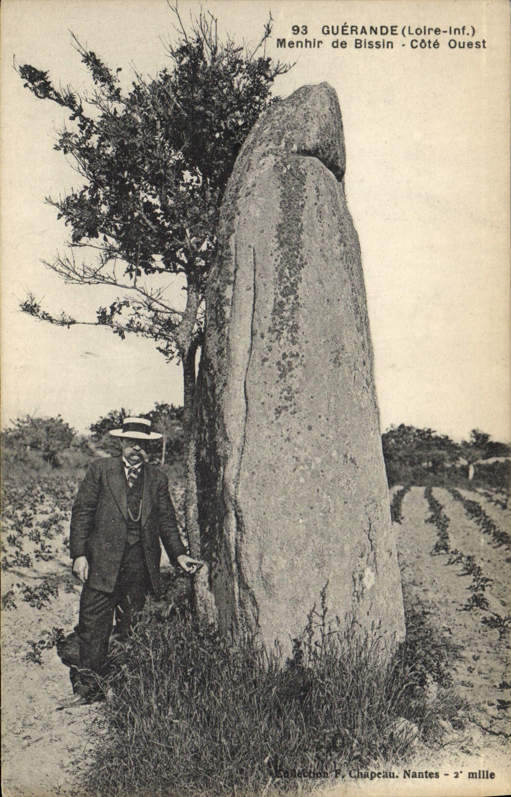 CPA Dolmen Menhir Guerande Menhir de Bissin Cote Ouest