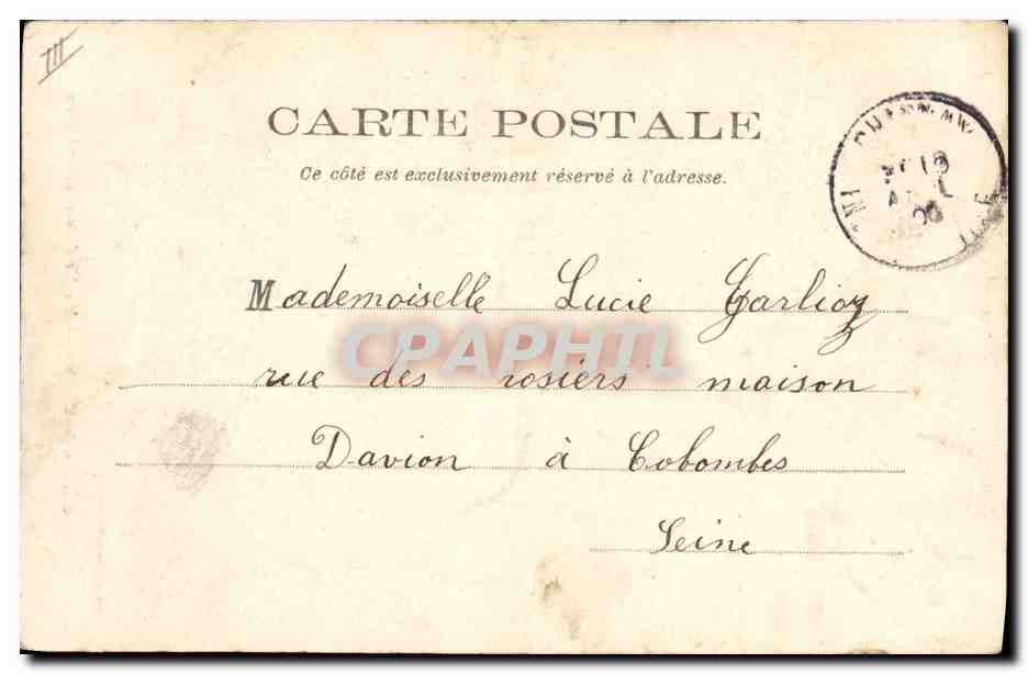 CPA Dolmen Menhir Chateau La Valliere Menhir de la grande pierre  — Verso