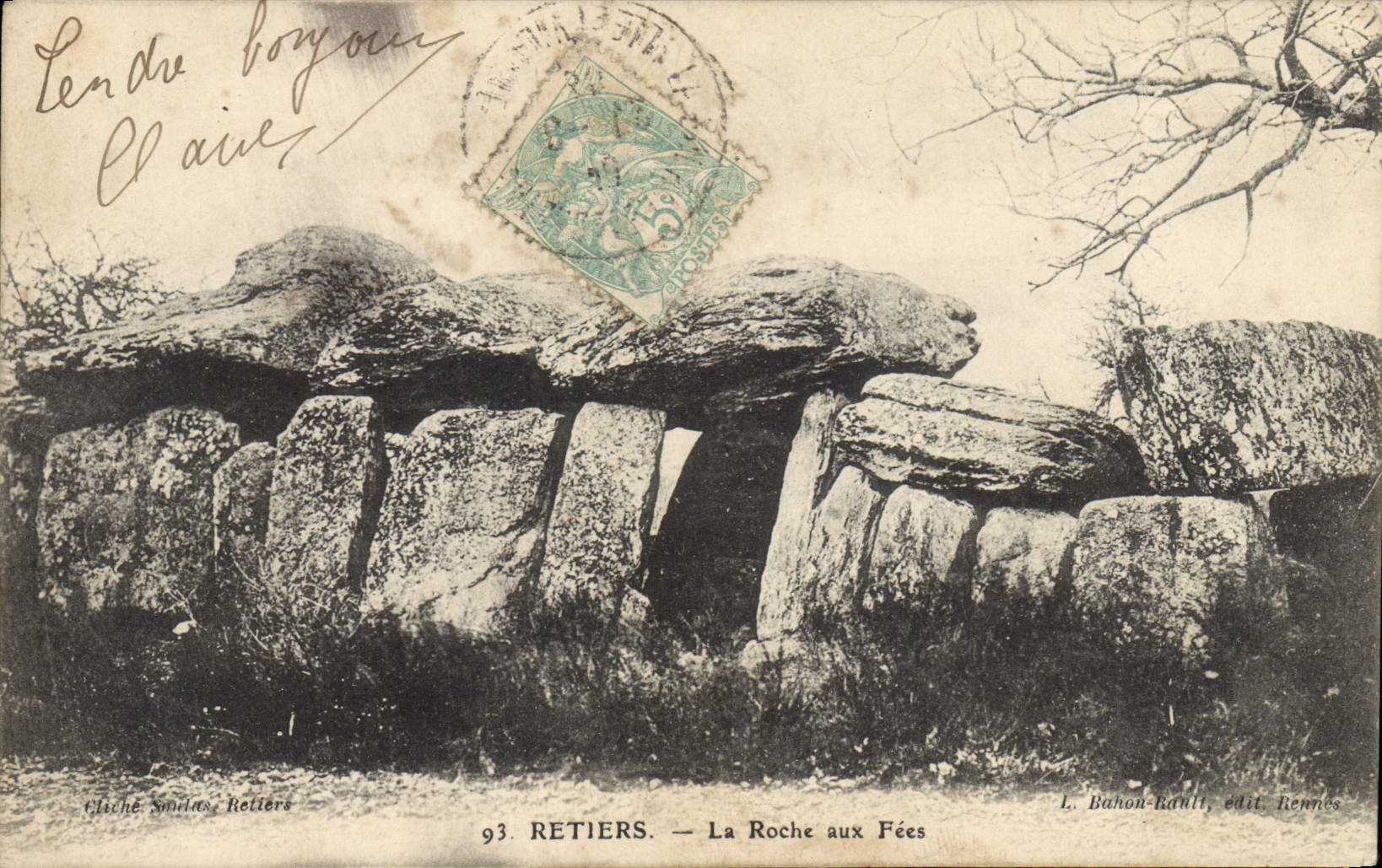 CPA Dolmen Menhir Retiers La roche aux fees 