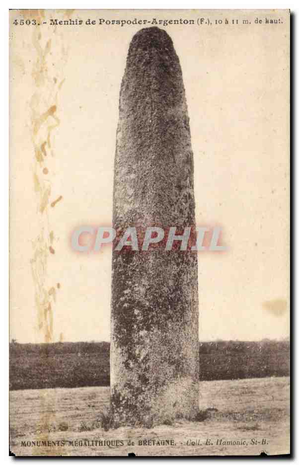 CPA Dolmen Menhir de Porspoder Argenton 