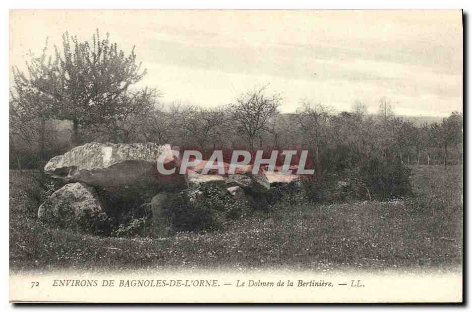 CPA Dolmen Menhir Environs de Bagnoles de l'Orne Le Dolmen de la Bertiniere 