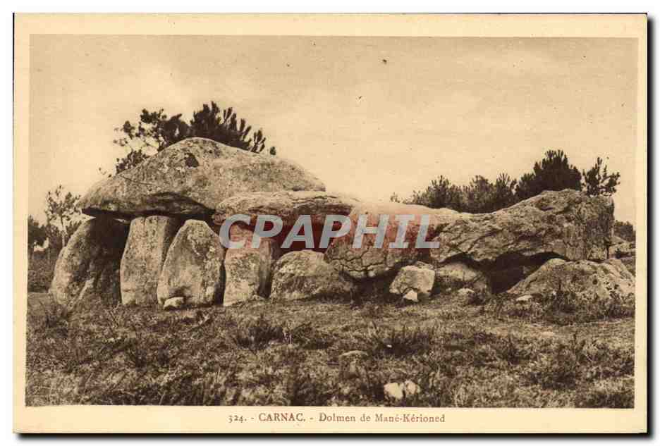 CPA Dolmen Menhir Carnac Dolmen de Mane Kerioned