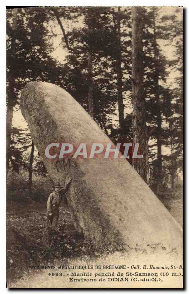 CPA Dolmen Menhir penche de St Samson Environs de Dinan 