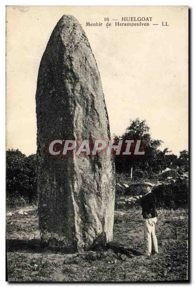 CPA Dolmen Menhir de Herampeulven Huelgoat 