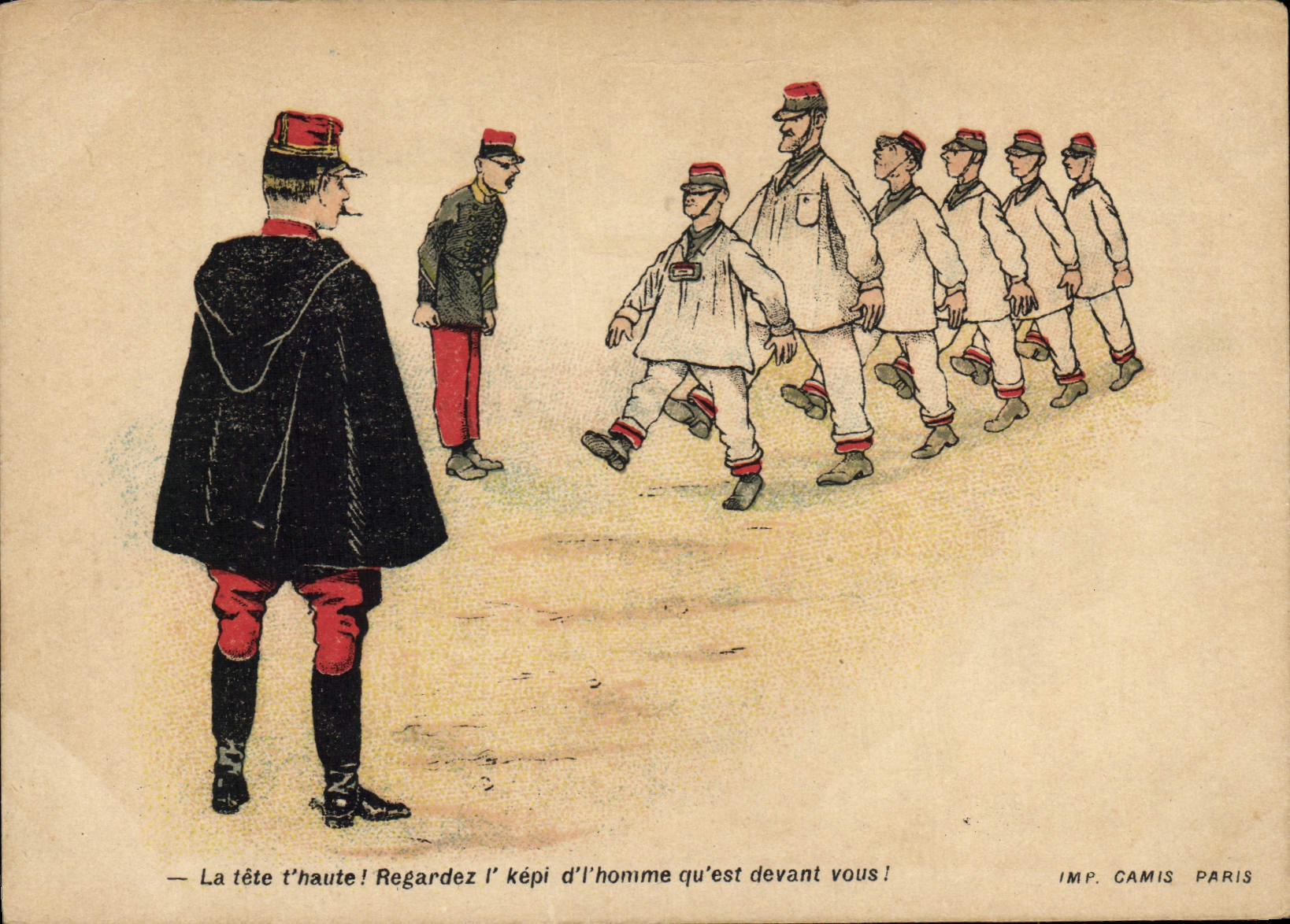 CPA Fantaisie Illustrateur Albert Guillaume Militaria