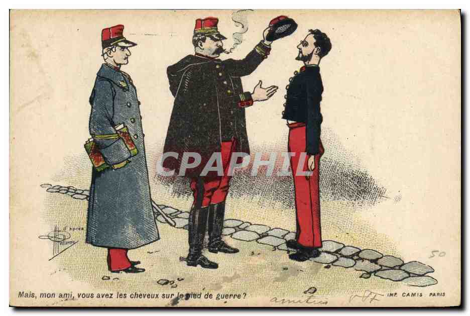 CPA Fantaisie Illustrateur Albert Guillaume Militaria