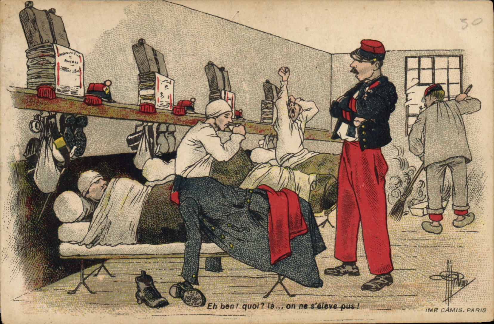 CPA Fantaisie Illustrateur Albert Guillaume Militaria