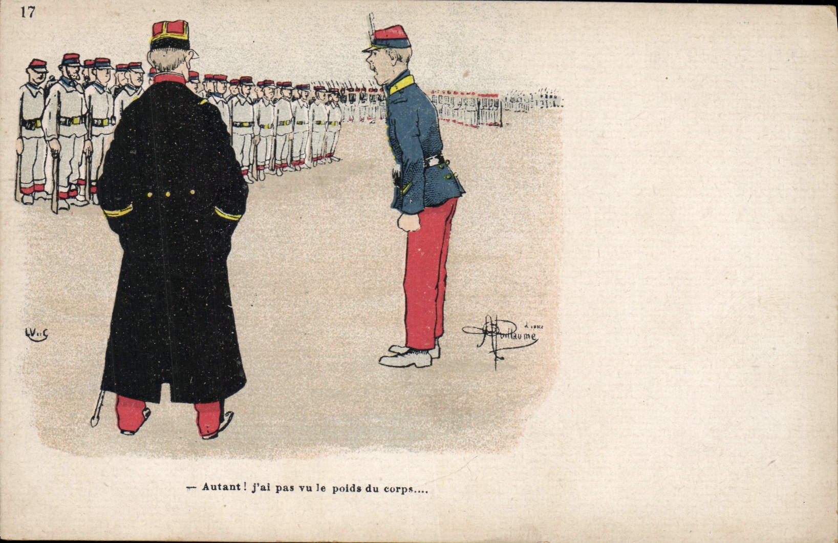 CPA Fantaisie Illustrateur Albert Guillaume Militaria