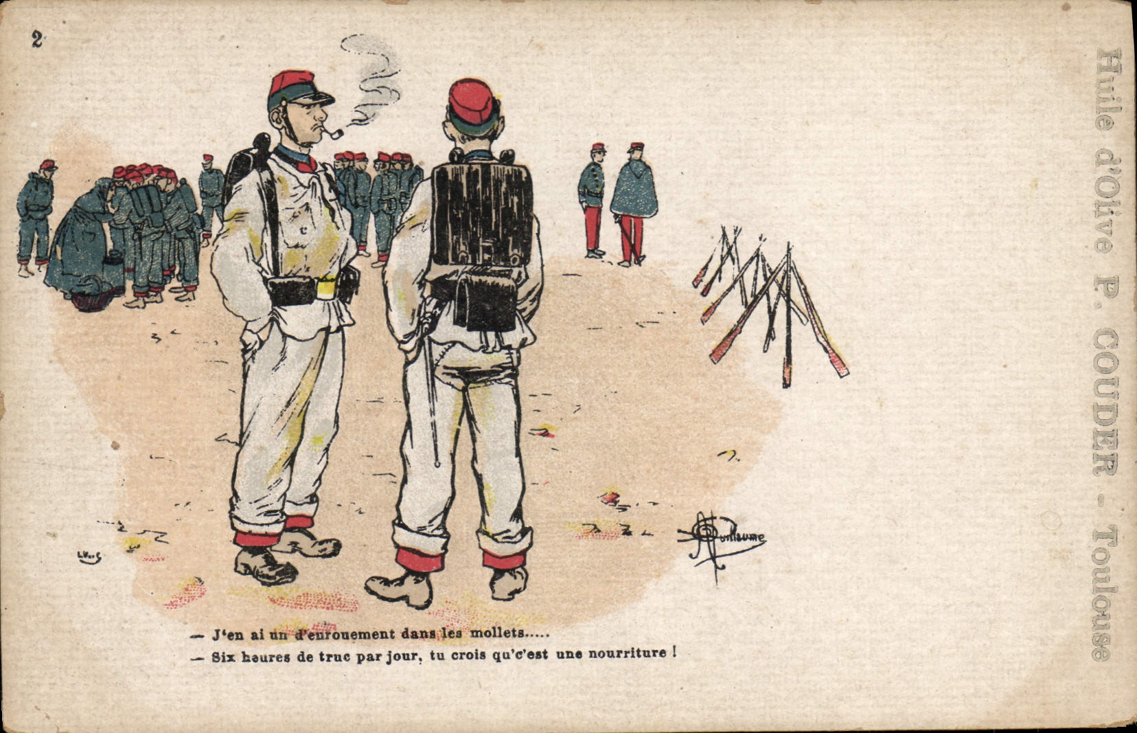 CPA Fantaisie Illustrateur Albert Guillaume Militaria