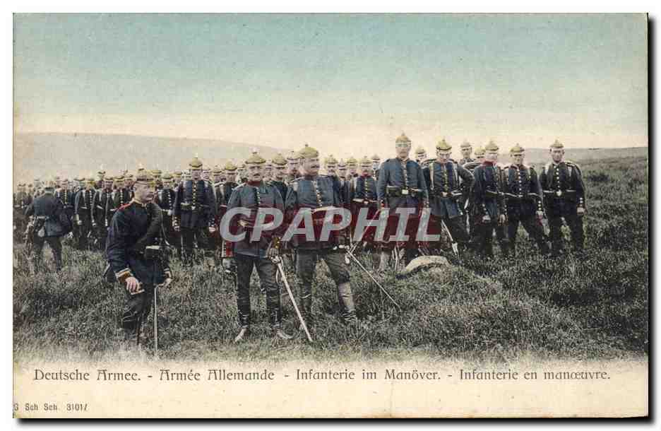 Infanterie en manœuvre — Armée Allemande — G Sch 3101/