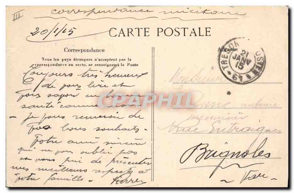 CPA Militaria Qui vive France — Rückseite