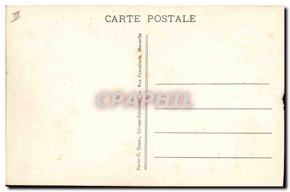 Les Grandes Manœuvres - Infanterie - La Grande Halte — Photo C. Deneu, éditeur Marseille — Verso