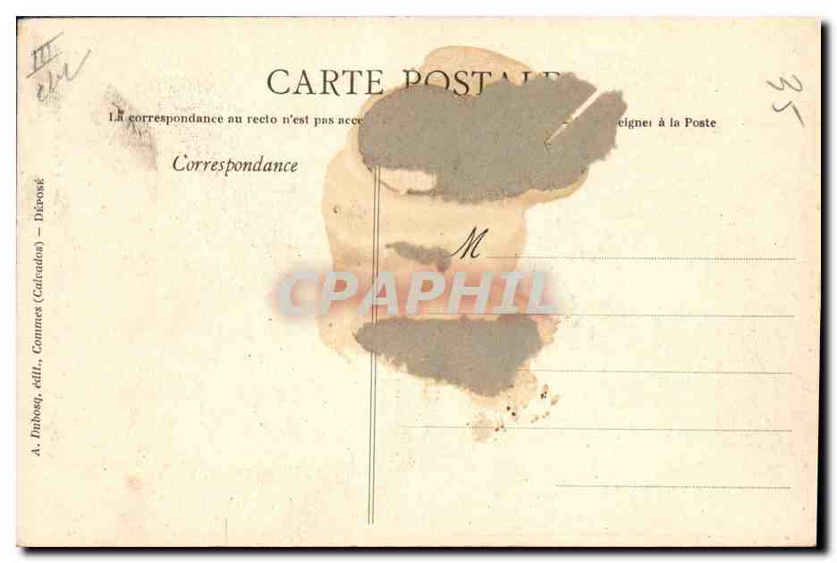 CPA Folklore Normandie Jeune fille au rouet  — Verso
