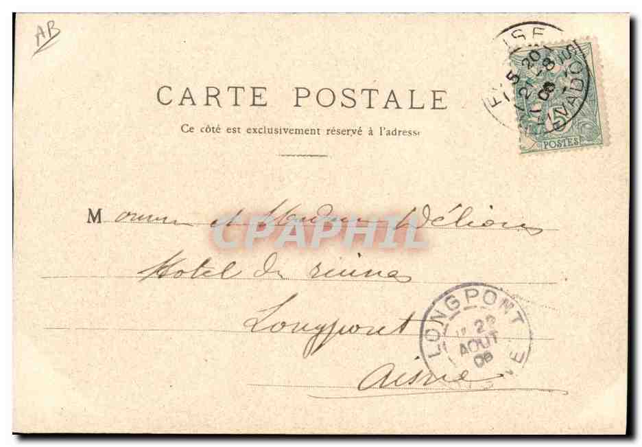CPA Folklore Normandie Jeune fille en deuil — Verso