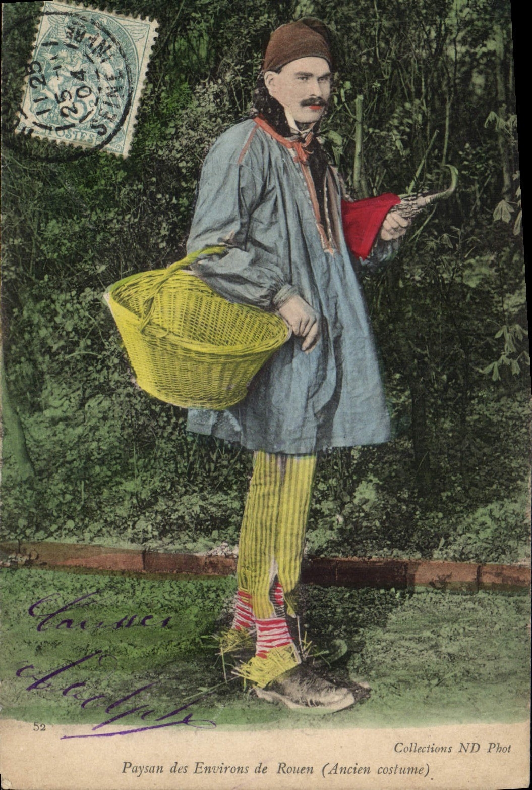 CPA Folklore Normandie Paysan des environs de Rouen Ancien costume
