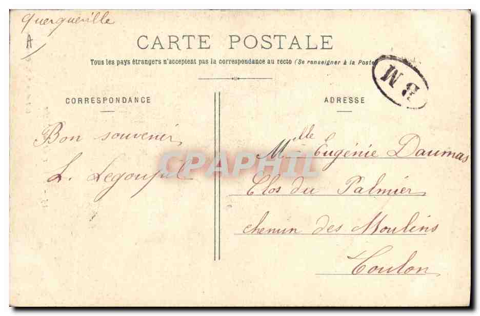 CPA Folklore Normandie Retour de la messe — Verso
