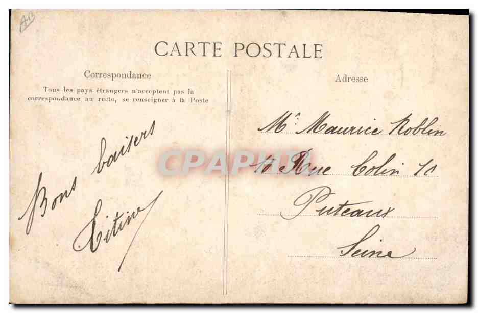 CPA Folklore Normandie Le gars Normand — Verso