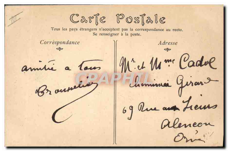 CPA Folklore Normandie Pecheur des Cotes Normandes — Verso