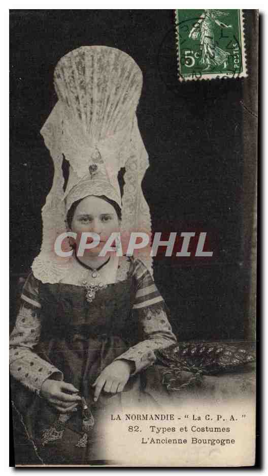 CPA Folklore Normandie L'ancienne Bourgogne