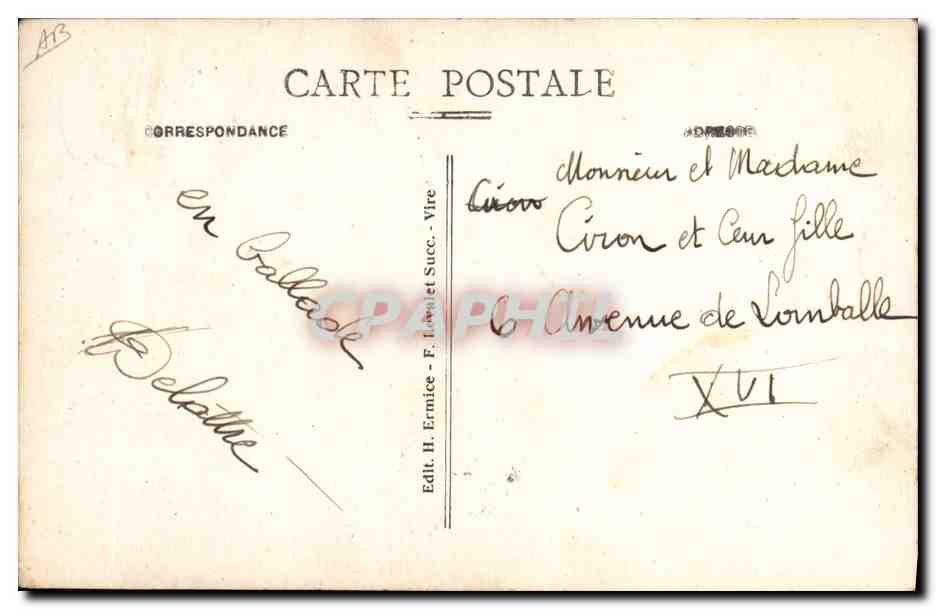 CPA Folklore Normandie Paysan — Verso