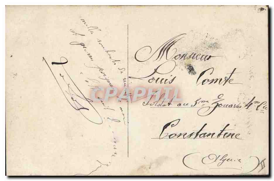 Homme avec cartes postales — studio — LYS — Verso