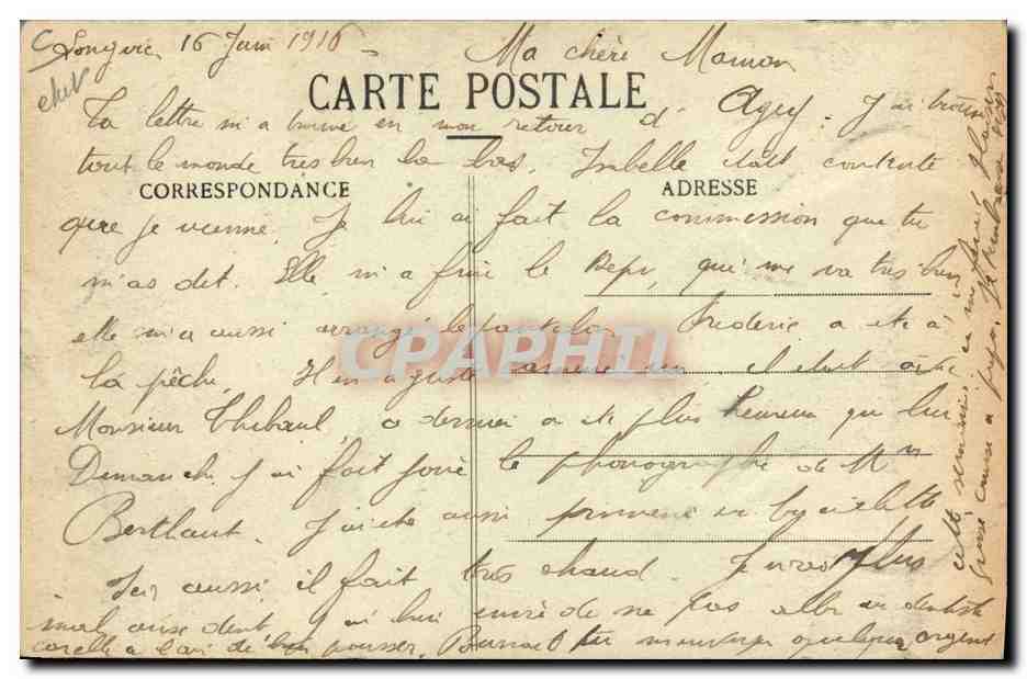 CPA Commerce Cartes postales Dijon Place Darcy et boulevard Sevigne — Rückseite