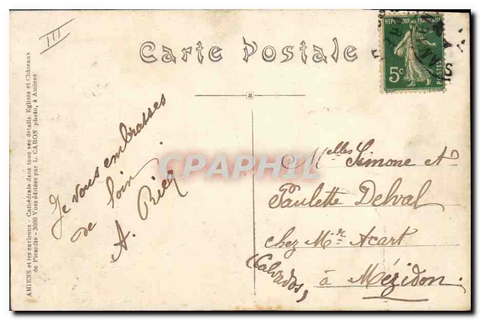 Amiens — Rue des Trois-Cailoux — La Société Générale — Rückseite