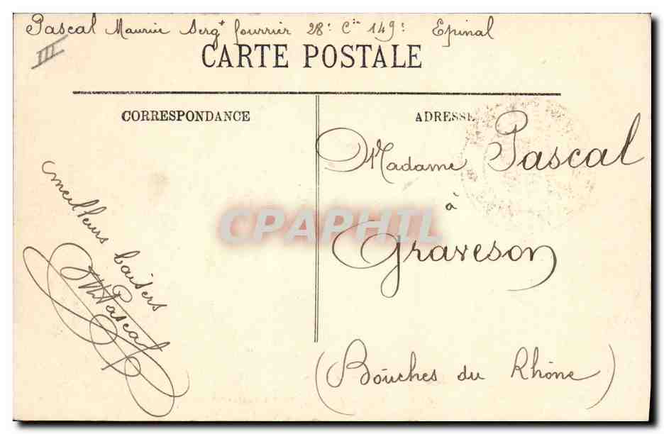 CPA Banque Epinal La rue de la Bourse et la Societe Generale — Rückseite