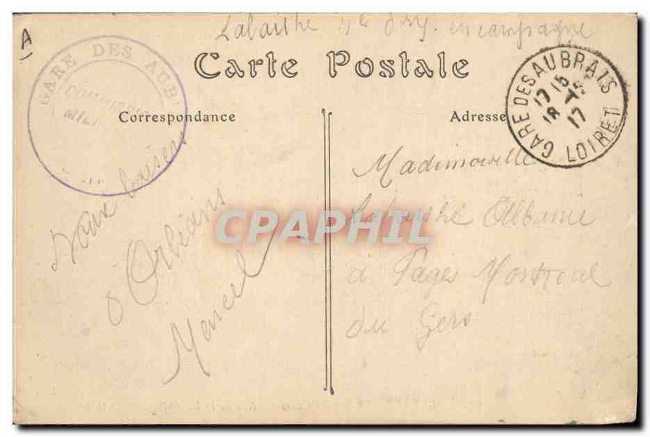 CPA Banque Orleans La Societe Generale Rue de la Republique Tramway  — Verso