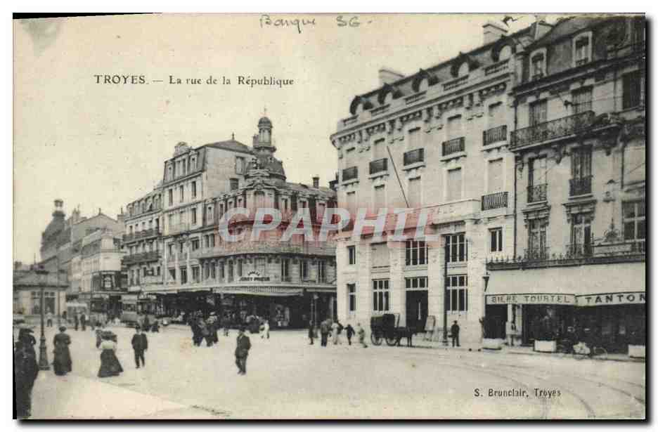CPA Banque Troyes Rue de la Republique Societe Generale