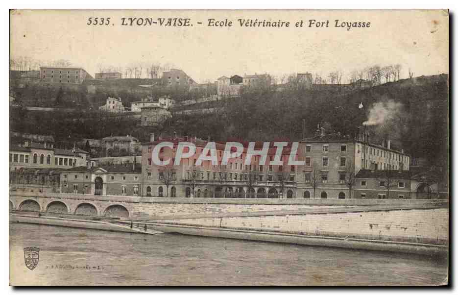 Lyon-Vaise — École Vétérinaire et Fort Loyasse — Éditeur : J. A. Mallet, Lyon