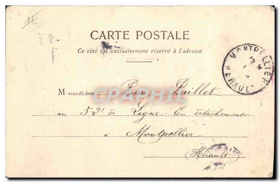 CPA L'ombre du pochard  — Rückseite